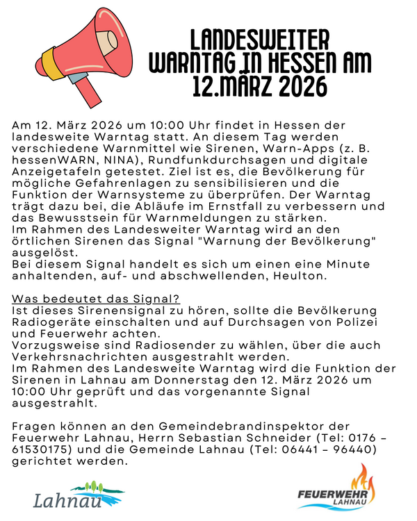 Landesweiter Warntag